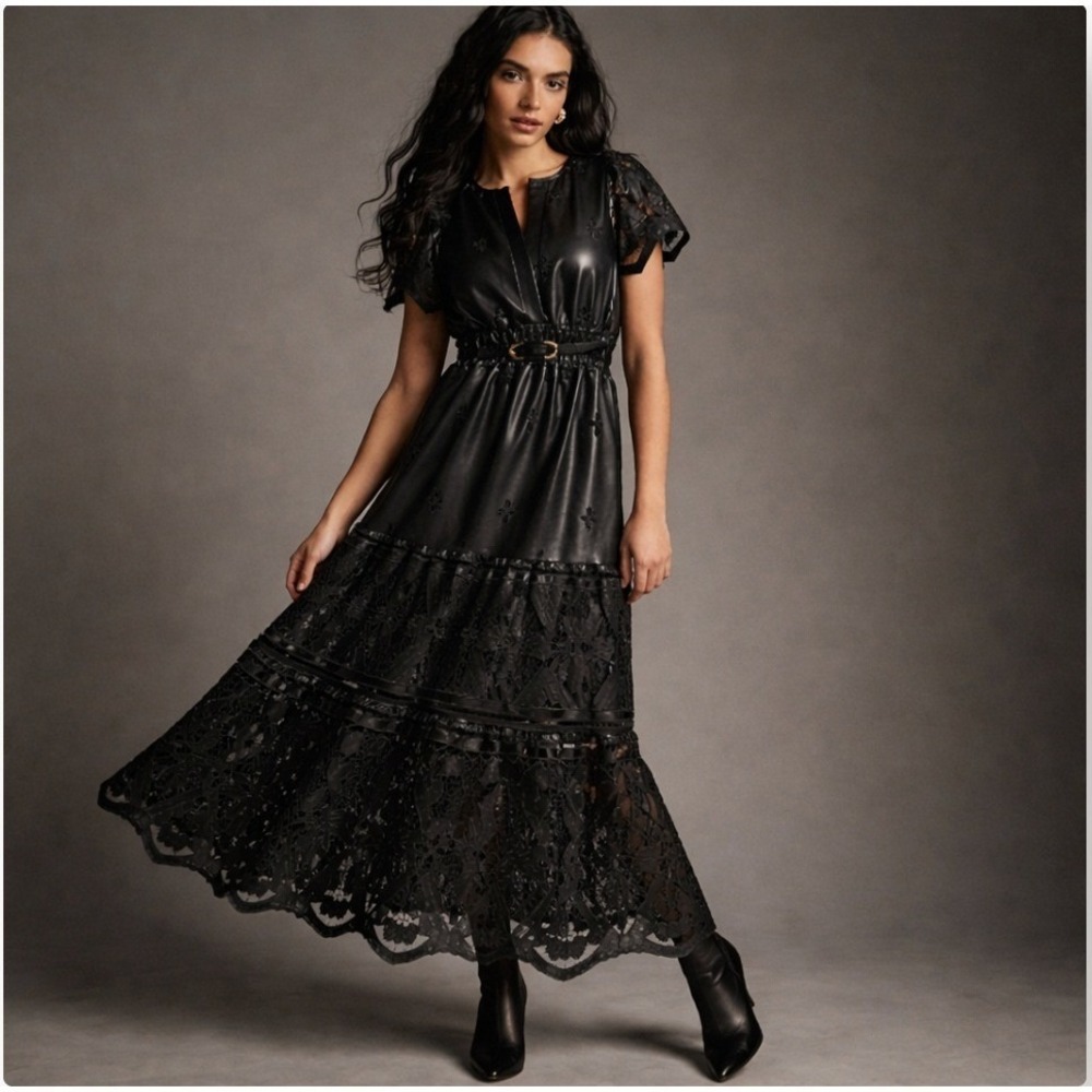 Anthropologie Somerset Maxi Dress Women's‎ S Whimsigoth Gothic Lace